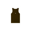 FREEDOM RIBBED COTTON TANK : BROWN