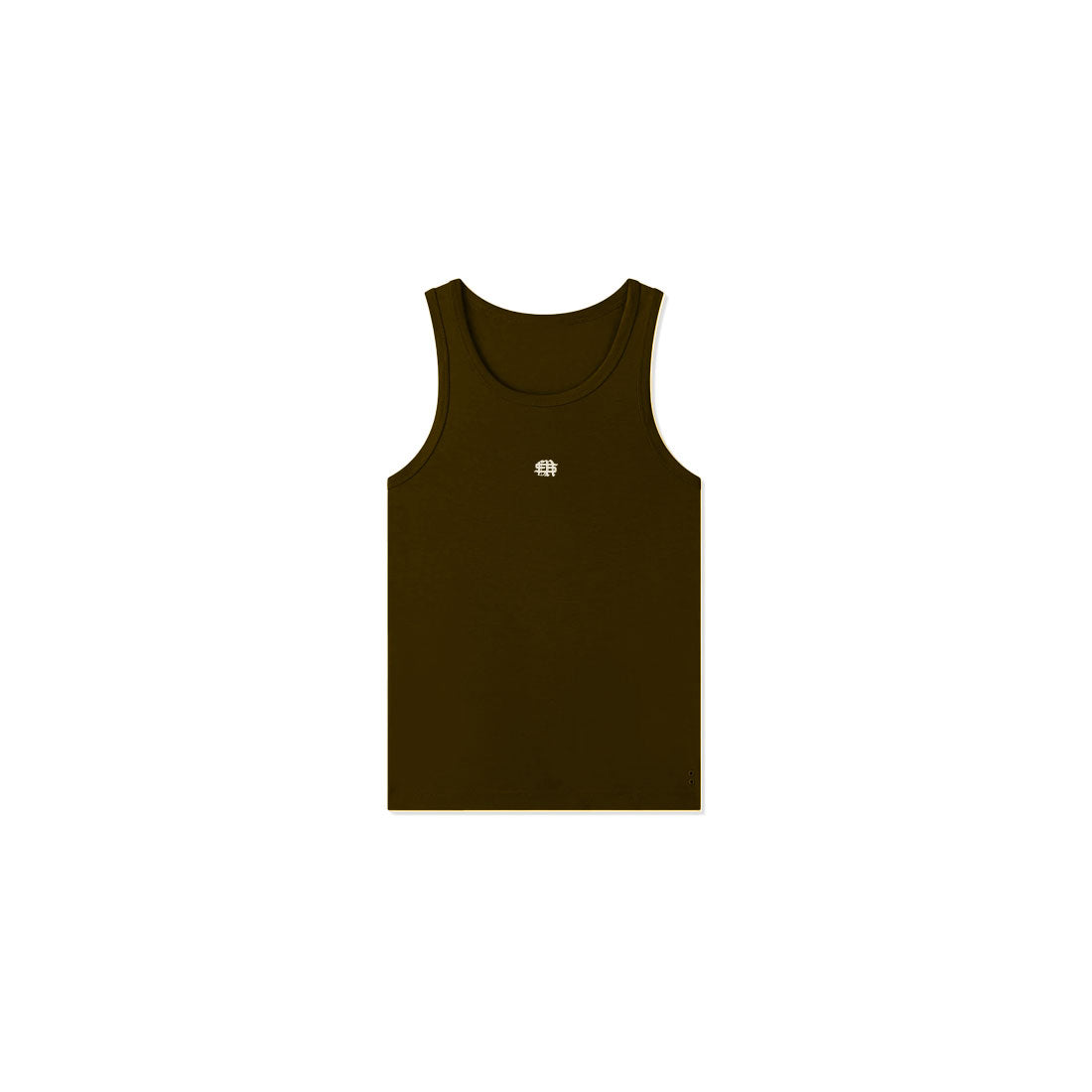 FREEDOM RIBBED COTTON TANK : BROWN