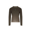 FREEDOM WAFFLE KNIT FITTED LONG SLEEVE : BROWN