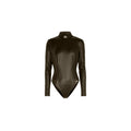 FREEDOM WOMEN’S VEGAN LEATHER BODYSUIT : BROWN