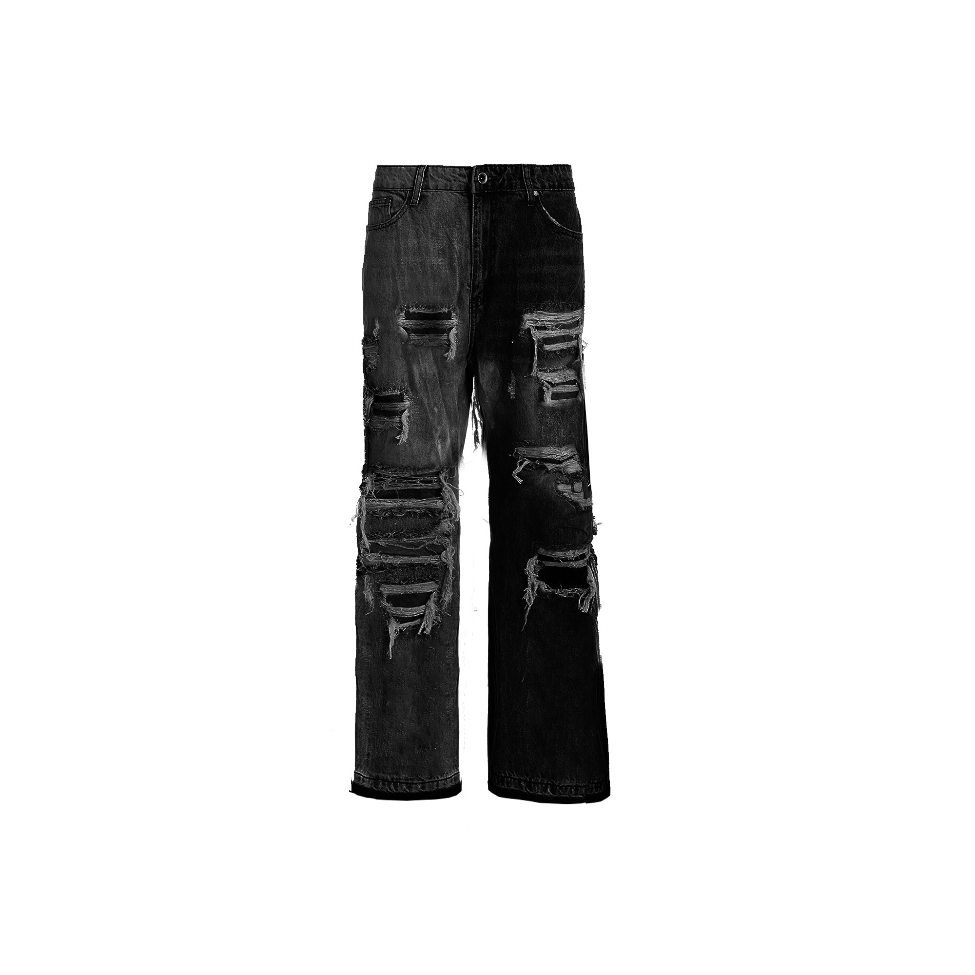 LOSTCAUSE TWO-TONE DISTRESSED DENIM