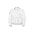 LOSTCAUSE DENIM BOMBER JACKET : WHITE/BLACK